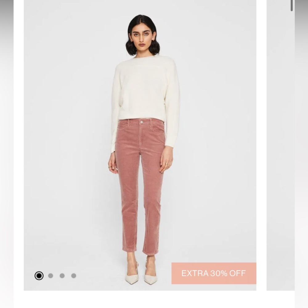 Club Monaco Rose Dusk Corduroy Pants Size 30
